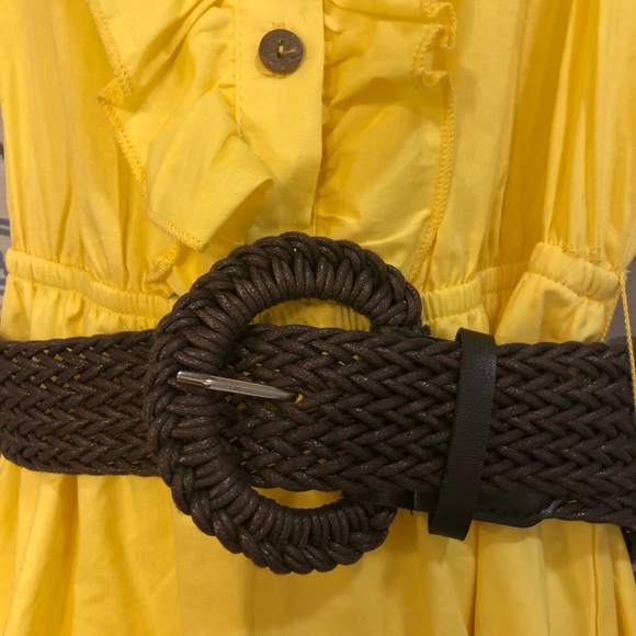 Balleyblue woven belted yellow shirt dress - Picture 5 of 5
